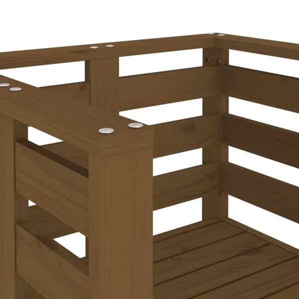 vidaXL Hagestoler 2 stk honningbrun 61,5x53x71 cm heltre furu