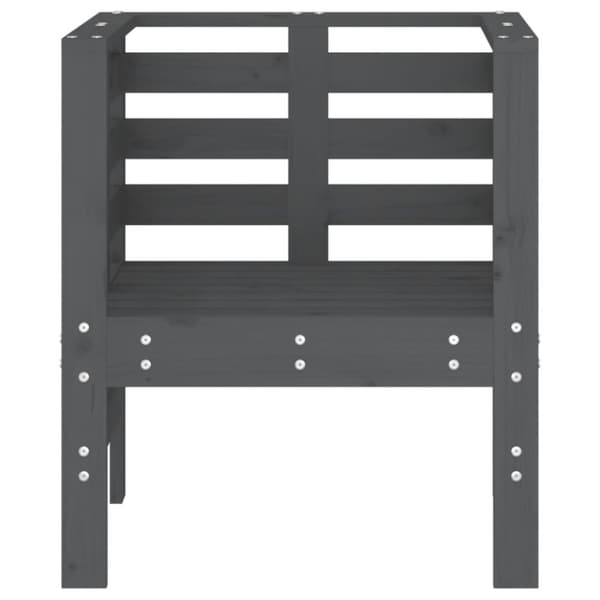 vidaXL Hagestoler 2 stk grå 61,5x53x71 cm heltre furu