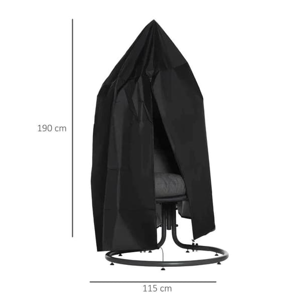 Rootz-tuolinpäällinen - Riippuva tuolinpäällinen - Huonekalun päällinen - Vedenpitävä - 115 cm x 115 cm x 190 cm