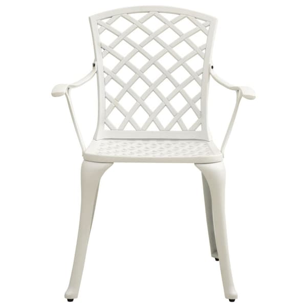 vidaXL havestole 6 stk. støbt aluminium hvid