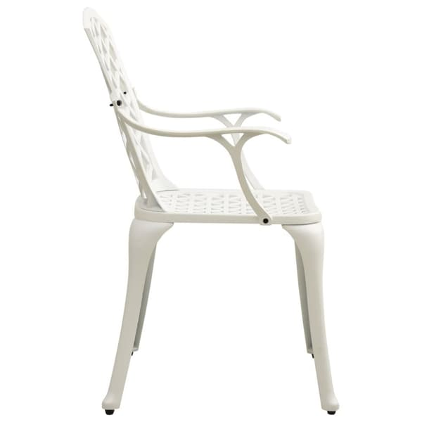 vidaXL havestole 6 stk. støbt aluminium hvid