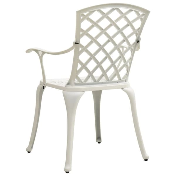 vidaXL havestole 6 stk. støbt aluminium hvid