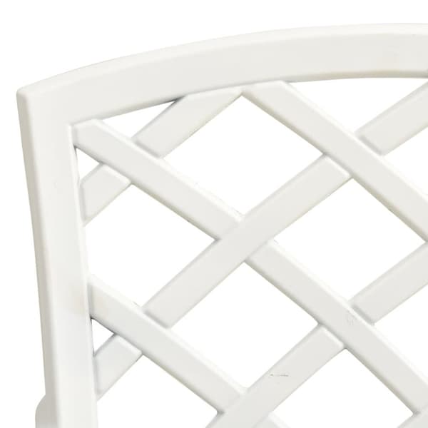 vidaXL havestole 6 stk. støbt aluminium hvid