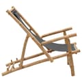 Miniatyrbillede 3 af 8: strandstol bambus og kanvas mørkegrå