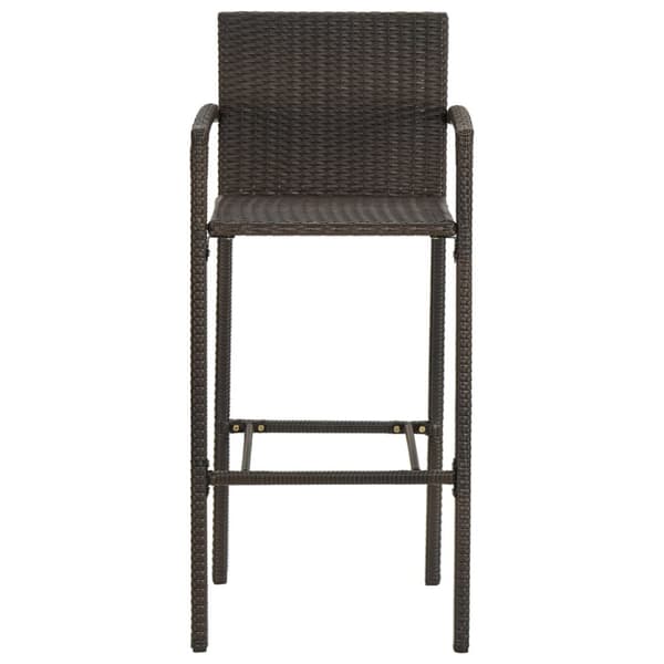 Barstolar 4 st brun konstrotting