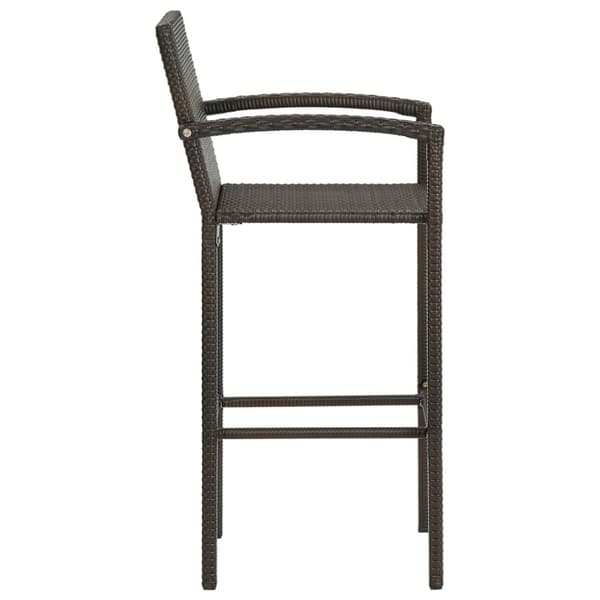 Barstolar 4 st brun konstrotting