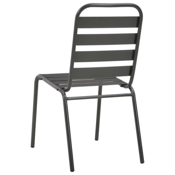 stabelbare havestole 2 stk. stål grå