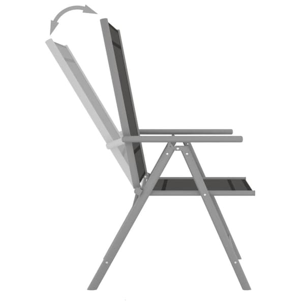 foldbare havestole 2 stk. textilene sort
