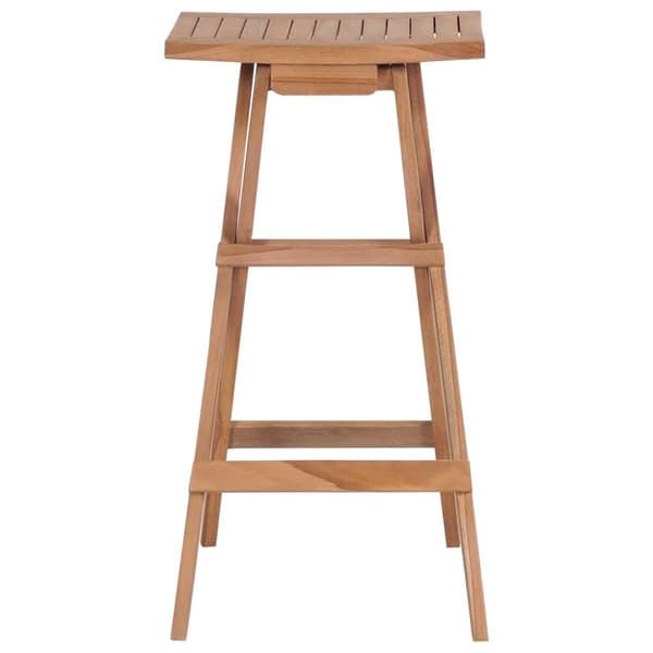 Hopfällbara barstolar 2 st massiv teak