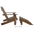 Miniatyrbild 5 av 8: Adirondackstol med fotpall 2-sits brun granträ