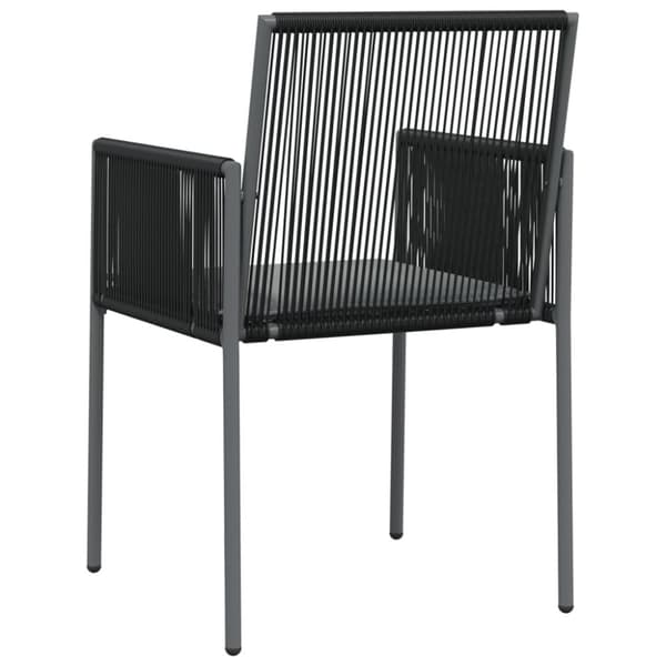 havestole med hynder 4 stk. 54x60,5x83,5 cm polyrattan sort