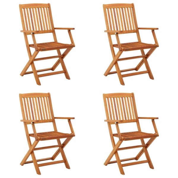 foldbare havestole 4 stk. massivt eukalyptustræ