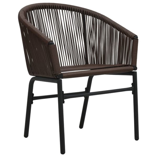 havestole 2 stk. PVC rattan brun