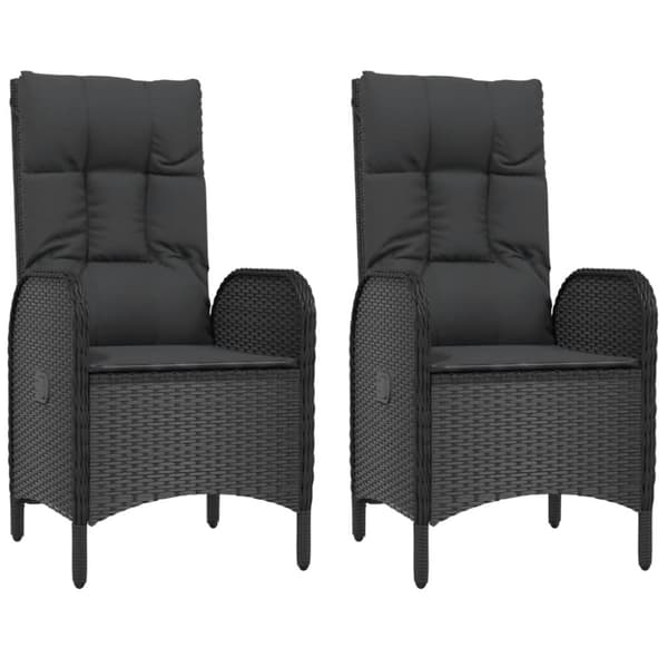 havestole 2 stk. polyrattan sort