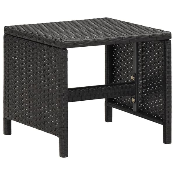 haveskamler 4 stk. med hynder polyrattan sort