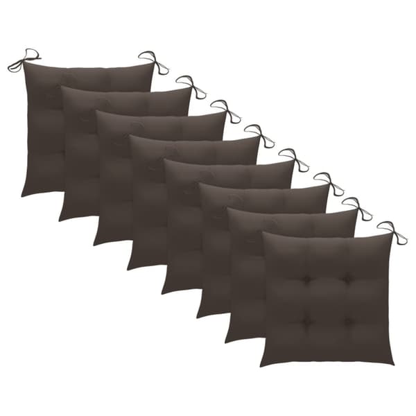foldbare havestole 8 stk. med hynder massivt akacietræ