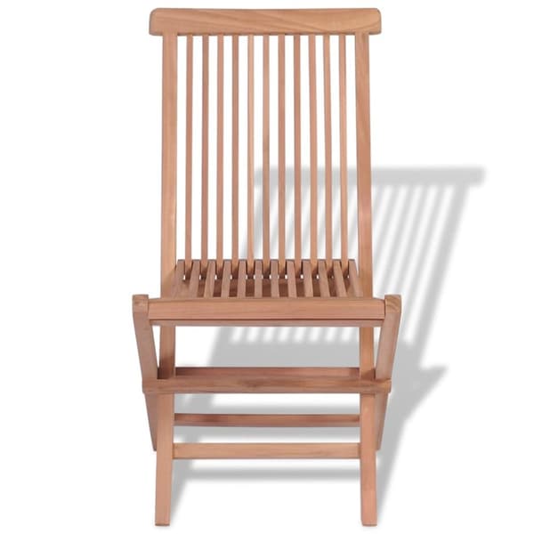 Hopfällbara trädgårdsstolar 4 st massiv teak