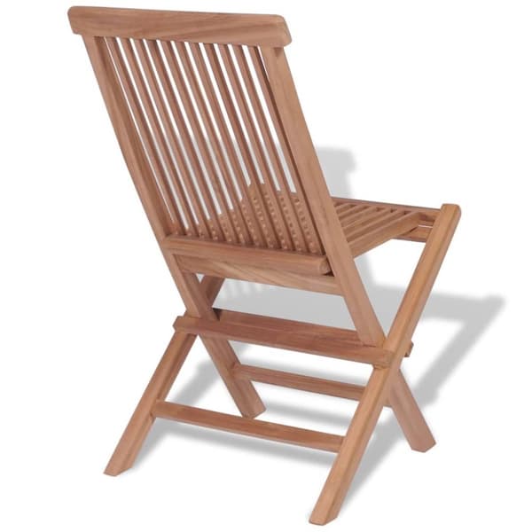 Hopfällbara trädgårdsstolar 4 st massiv teak