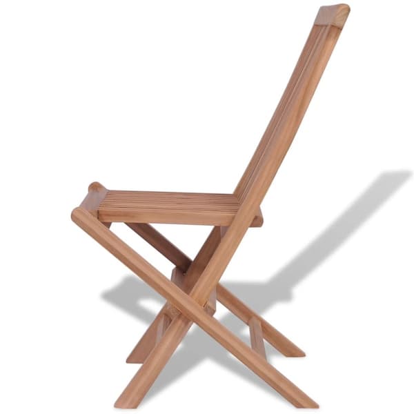 Hopfällbara trädgårdsstolar 4 st massiv teak