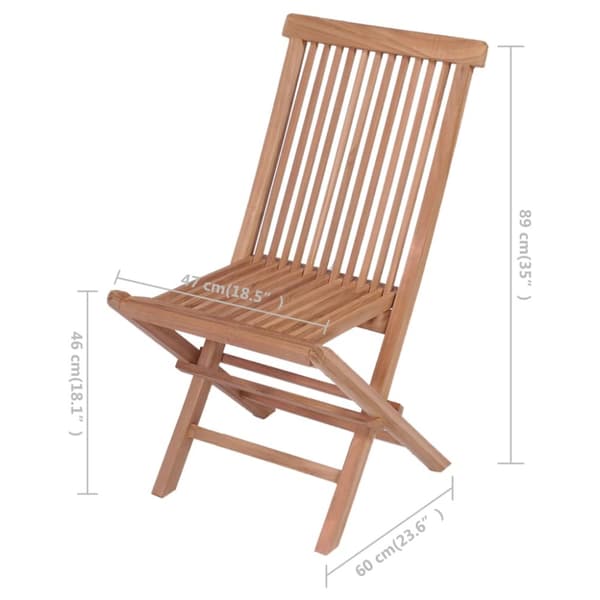 Hopfällbara trädgårdsstolar 4 st massiv teak
