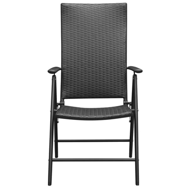stabelbare havestole 2 stk. polyrattan sort