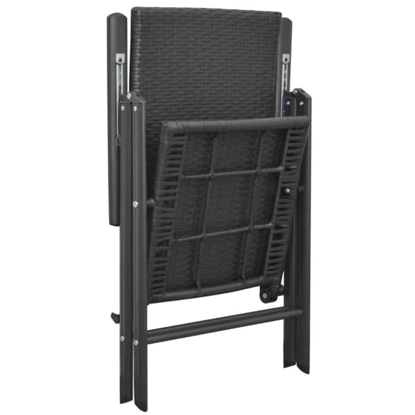 stabelbare havestole 2 stk. polyrattan sort
