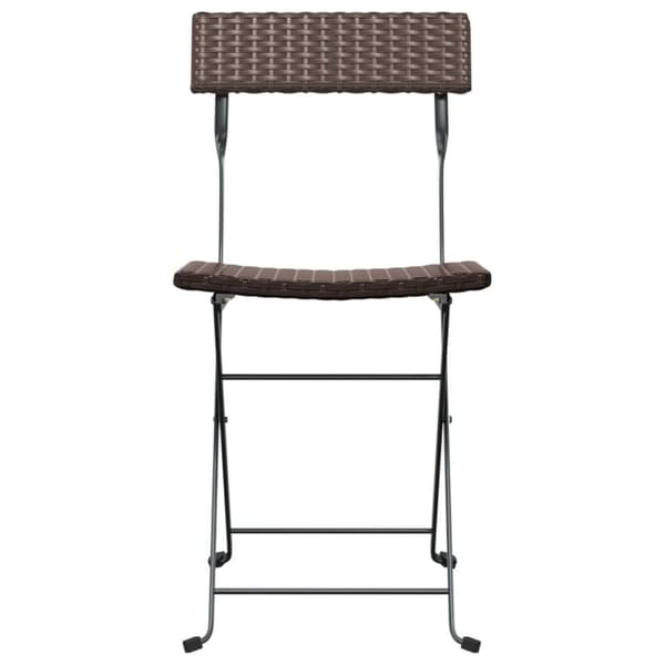 foldbare bistrostole 4 stk. polyrattan og stål brun