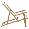 Miniatyrbillede 3 af 8: strandstol bambus og kanvas cremehvid
