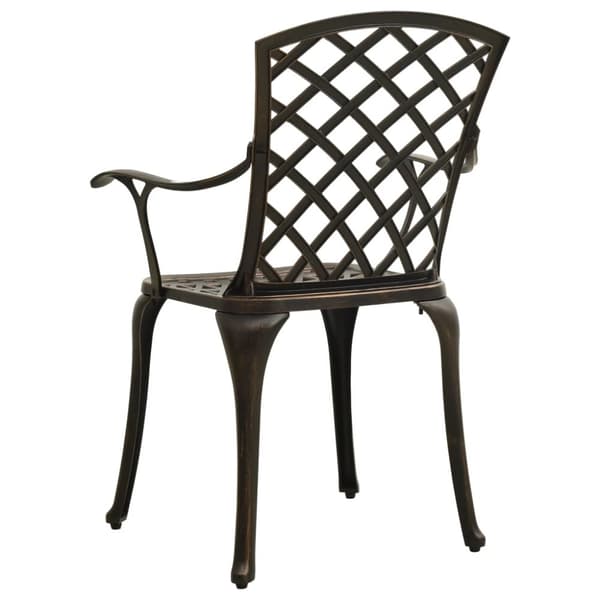 havestole 4 stk. støbt aluminium bronzefarvet