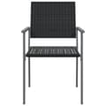 Miniatyrbillede 4 af 8: havestole 2 stk. 54x62,5x89 cm polyrattan sort