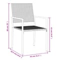Miniatyrbillede 8 af 8: havestole 2 stk. 54x62,5x89 cm polyrattan sort