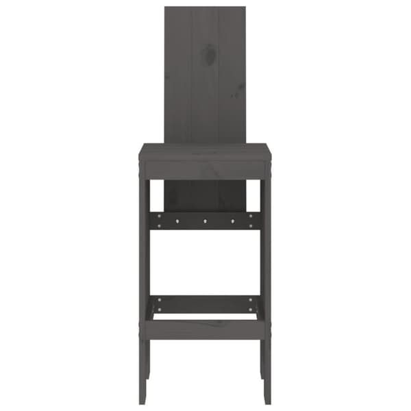 Baarijakkarat 2 kpl harmaa 40x42x120 cm täysi mänty