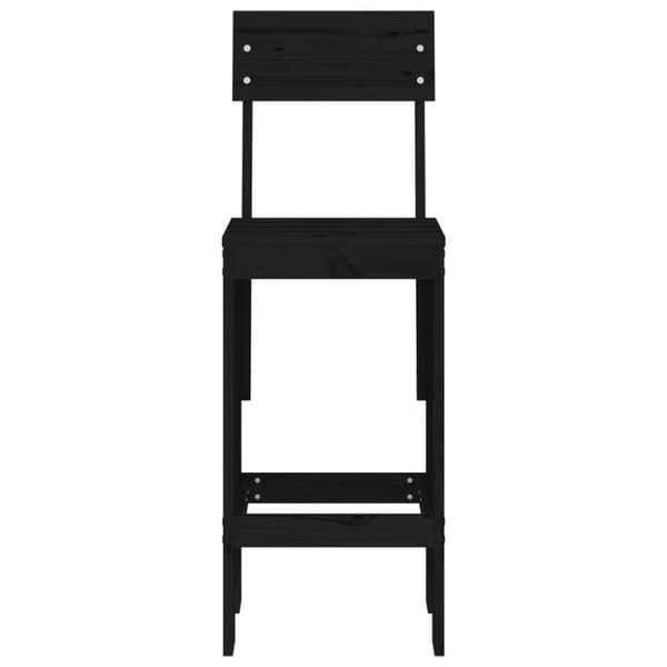 Baarijakkarat 2 kpl musta 40x48,5x115,5 cm täysi mänty