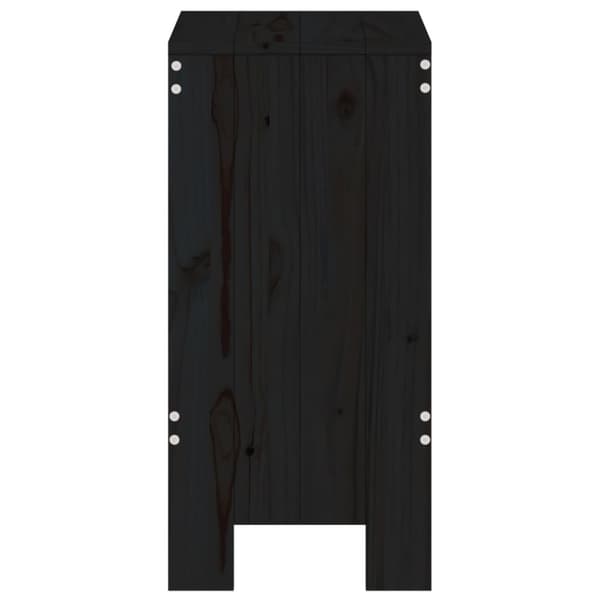 Barstolar 2 st svart 40x36x75 cm massiv furu