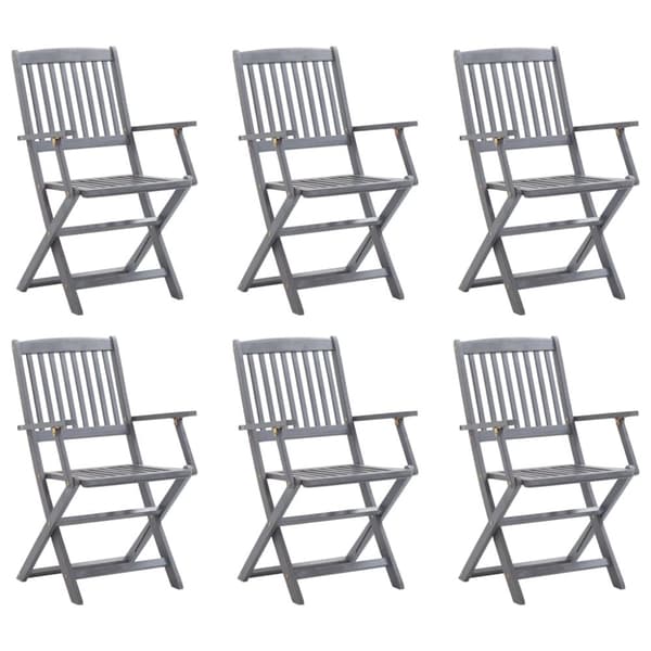 foldbare havestole 6 stk. massivt akacietræ