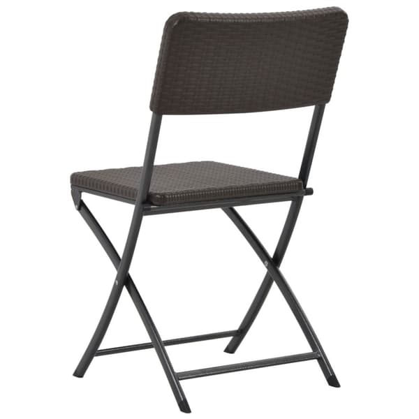 foldbare havestole 4 stk. HDPE og stål brun