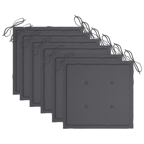 foldbare havestole 6 stk. med hynder massivt akacietræ