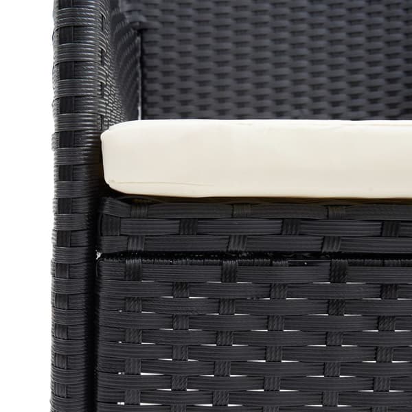 havestole 4 stk. polyrattan sort