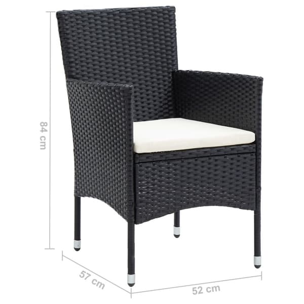 havestole 4 stk. polyrattan sort