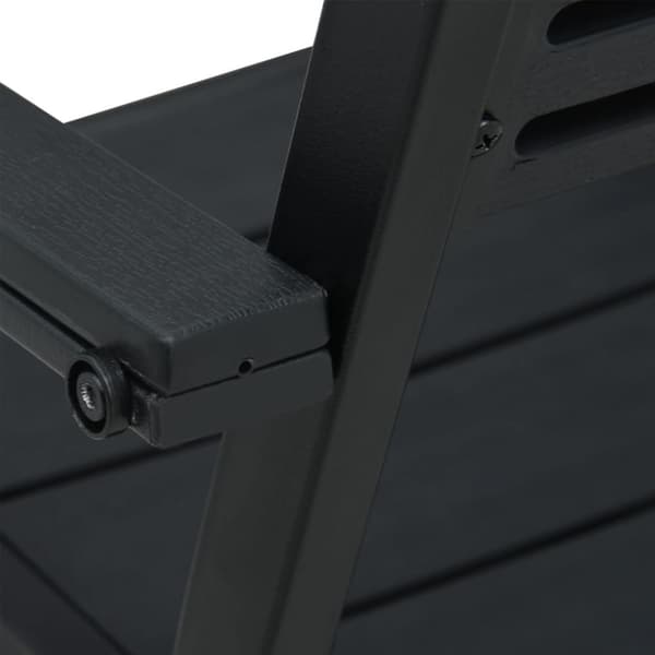 havestole 4 stk. HDPE trælook sort