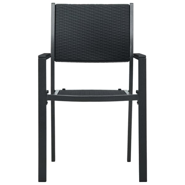 havestole 4 stk. plastik rattanlook sort