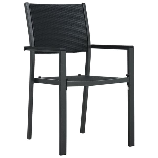 havestole 4 stk. plastik rattanlook sort