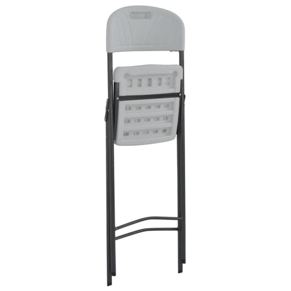 foldbare barstole 2 stk. HDPE og stål hvid