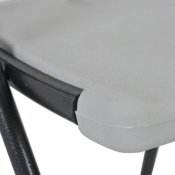 foldbare barstole 2 stk. HDPE og stål hvid