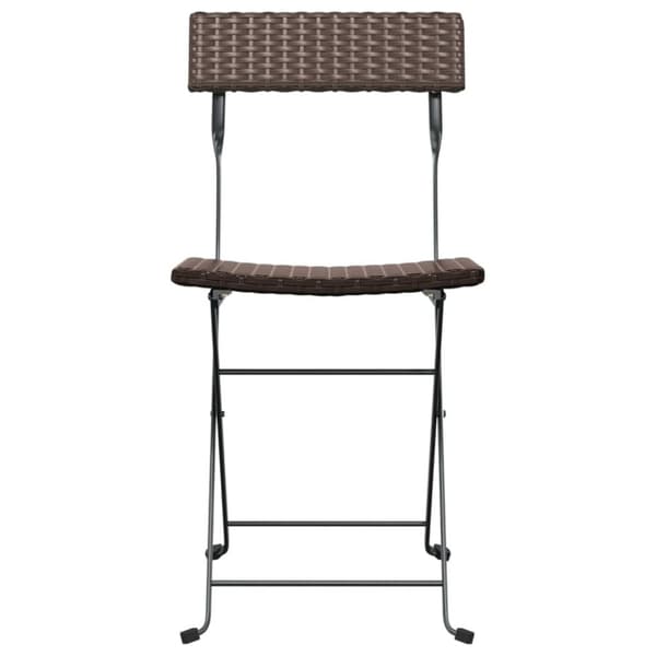 foldbare bistrostole 6 stk. polyrattan og stål brun