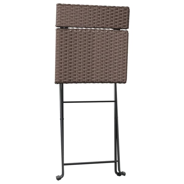 foldbare bistrostole 6 stk. polyrattan og stål brun