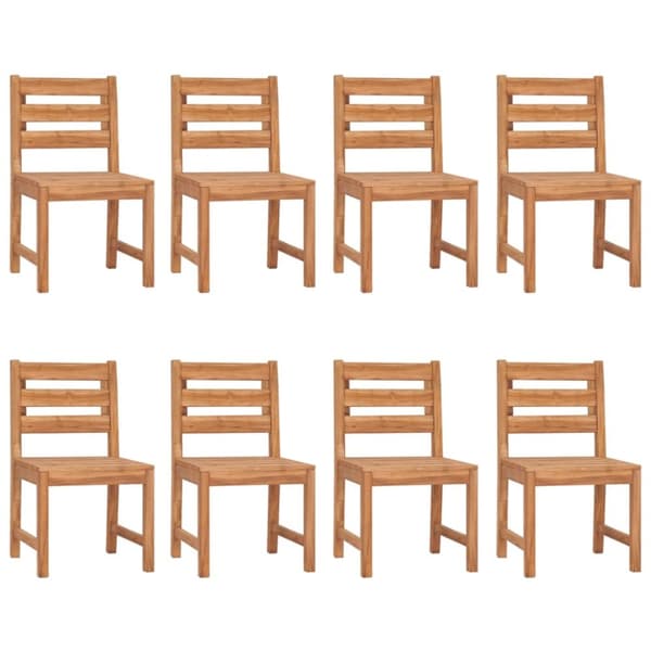 havestole 8 stk. massivt teaktræ