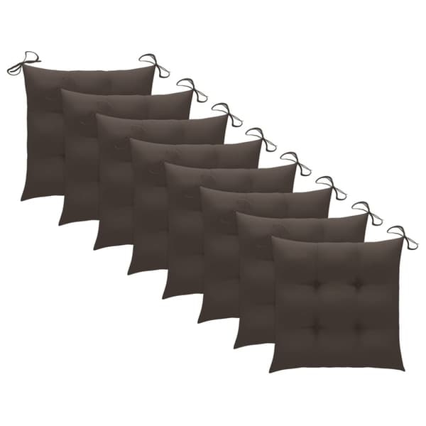 foldbare havestole 8 stk. med hynder massivt akacietræ