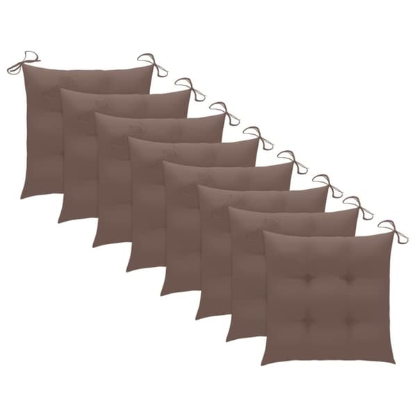 foldbare havestole 8 stk. med hynder massivt akacietræ
