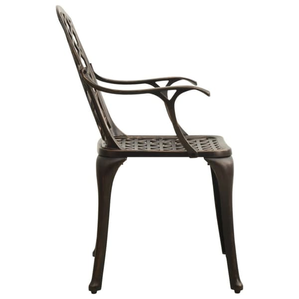 vidaXL Hagestoler 6 stk støpt aluminium bronse